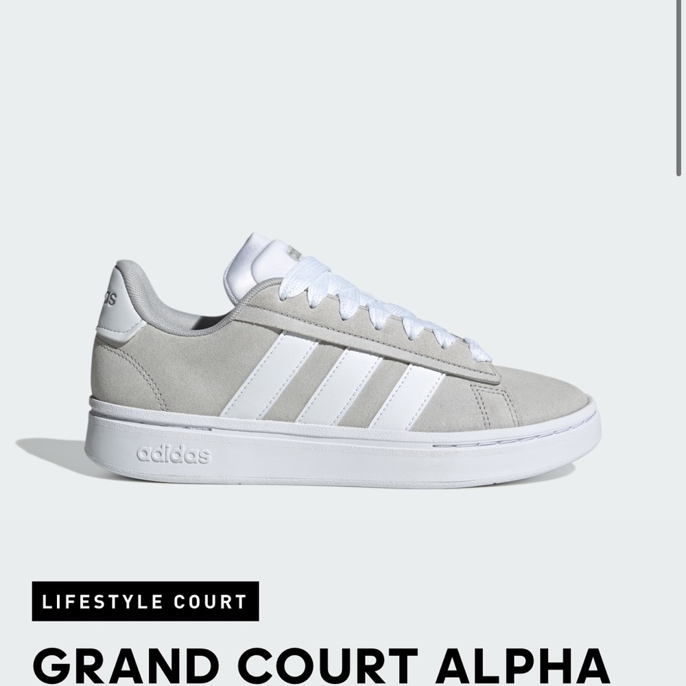 Adidas Grand Court Alpha Men’s Sneakers in Beige and White